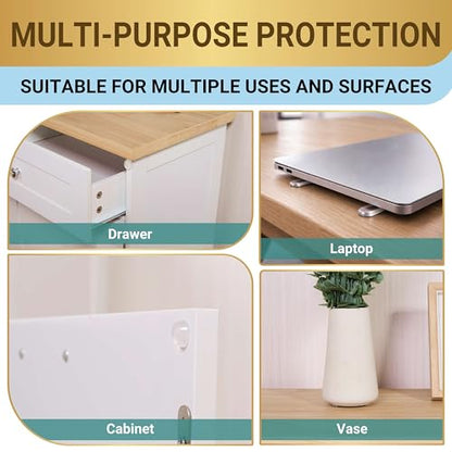 Cabinet Door Bumpers 104 Pcs, Clear Self Adhesive Silicone Pads - size: 104 Pcs
