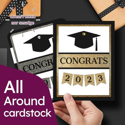 11" x 14" White Cardstock, Heavyweight 80lb Cover (216gsm) Card Stock Paper - Smooth Finish - Great For Arts & Crafts, Greeting Cards, Invitations, Brochures, Restaurant Menus, Posters | 50 Sheets