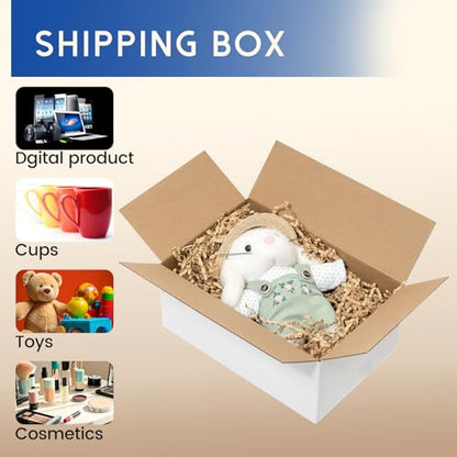 Mefleet 9x6x4" Shipping Boxes 50 Pack Small Corrugated Cardboard Box White - size: 9x6x4 inches (50 Pack)