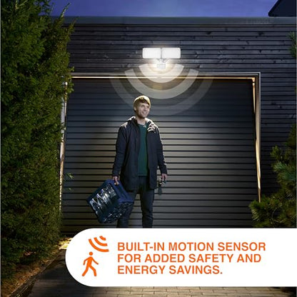 Sylvania 18W Security LED Light with Motion Sensor, Hardwired, 2000 LMS, Wet Rated, 5000K, Daylight - 1 Pack (67424) - color: White, style: 18W Motion Sensor
