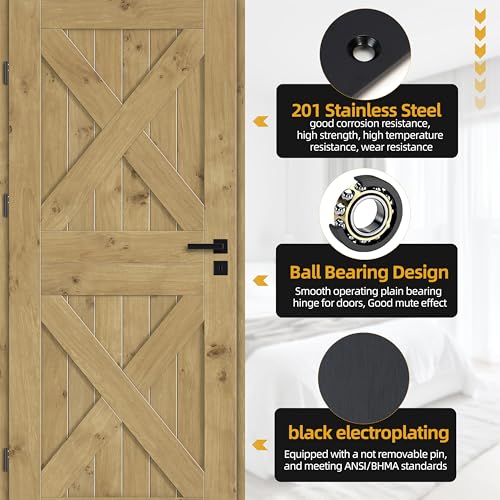 4.5 inch X 4.5 inch Heavy Duty Commercial Door Hinge - color: Black, size: 4.5in X 4.5in
