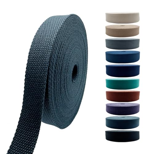 1 Inch Heavy Cotton Webbing 10 Yard Webbing Straps for Bags Handles,Tote Bag Webbing，Cloth Belt,Making Outdoor Supplies - color: Blackish Green