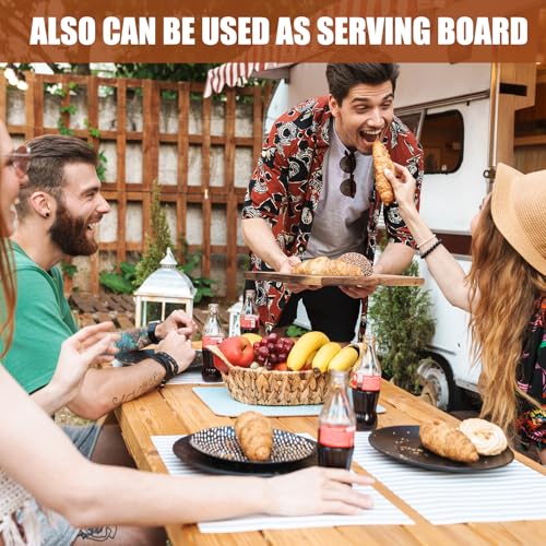 Roshtia 6 Pcs Wooden Cutting Boards 14x10'' Acacia Chopping Board, Cute - style: Cute