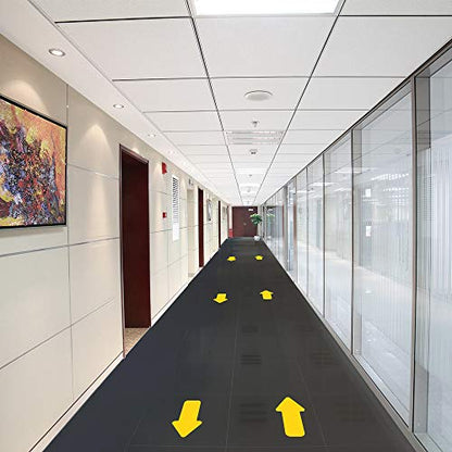 EVQ Yellow Arrow Floor Sticker Tape 3 x 6 Inch Directional Vinyl 200 PCS - color: Yellow, size: 3"×6"