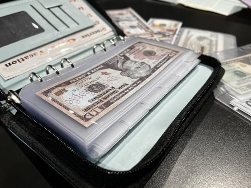 UMSICHT 12PCS A6 Binder Pockets with No Zippers, Zipless Budget Envelopes with Index Bits Design, A6 Binder Pouch for 6 Ring Binder, Money Folder Organizer,Clear PVC Savings Challenges Envelopes,12PCS - size: 12PCS A6 Pockets