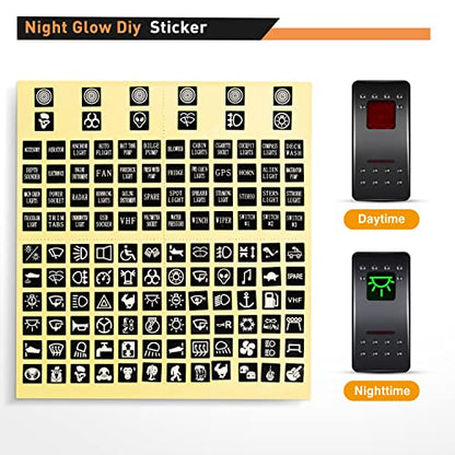Nilight - 90019C 3 Gang Aluminum Rocker Switch Panel Toggle Dash 5 Pin ON/Off Pre-Wired Rocker Switch Red Backlit Switch for Automotive Car Marine Boat RV,2 Years Warranty - color: Red, size: 3 Gang