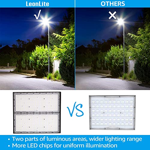 LEONLITE 300W LED Parking Lot Light, 1-10V Dimmable, 42,000lm UL & DLC - size: 27 Inch