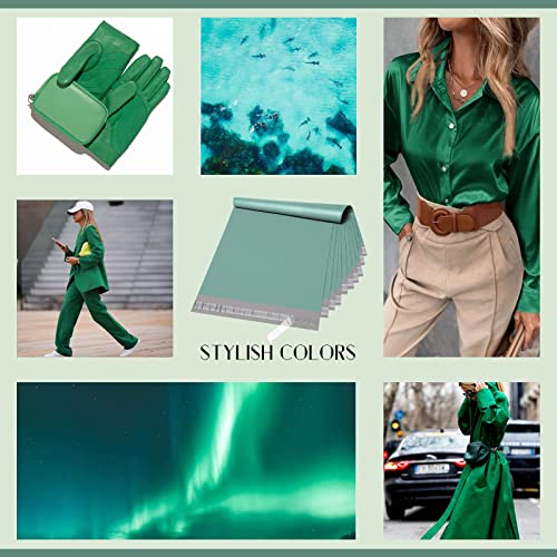Metronic Poly Mailers 12x15.5 100 Pack Medium Shipping Bags for Clothing - color: Grayed Jade Green, size: 12x15.5 100PC