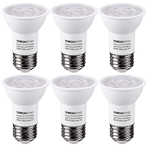 TORCHSTAR 6-Pack PAR16 LED Bulb, UL Listed, Dimmable, 5000K - color: Daylight(5000k)