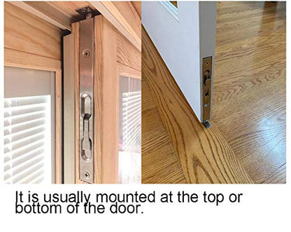 TOGU 10" Solid Stainless Steel Lever Action Flush Bolt, Concealed Security Lock For Composite, Wood, Double & Dummy Doors, Brush Stainless Steel Finish