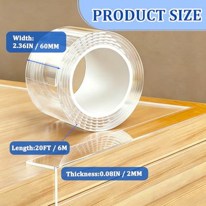 2.36in x 20ft Corner Protector for Baby,Clear Edge Protector Strip - size: 2.36IN x 20FT
