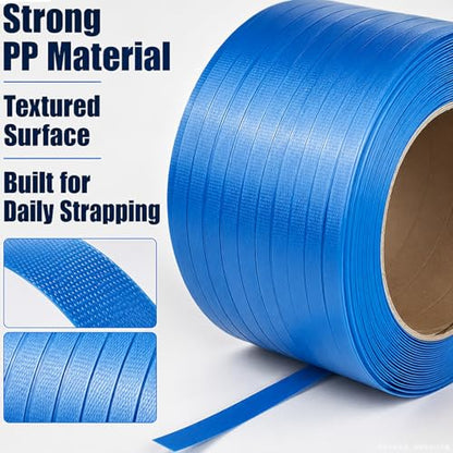 Heavy Duty Blue Polypropylene Strapping Roll 1/2" x 3300'