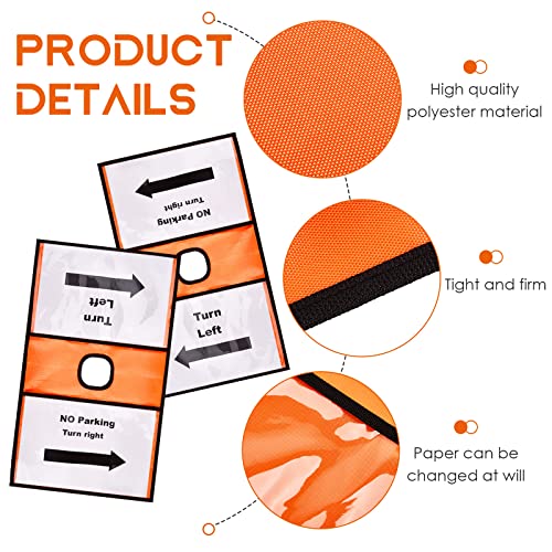 Fabbay Traffic Cone Sleeve, Traffic Cone Covers with Pockets, 6 Pieces