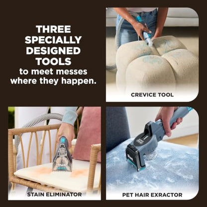 Shark StainStriker Portable Carpet/Upholstery Cleaner, 3 Tools, PX206BRN - style: StainStriker + 3 Tools + XL Cleaning Solutions