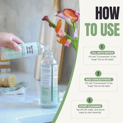 Unscented All Purpose Cleaner Concentrate - Plant-Based, Non-Toxic, Multi-Surface, Fragrance Free Cleaning Products - Pet Safe Cleaner - 8oz Makes 4 Bottles - style: Concentrate