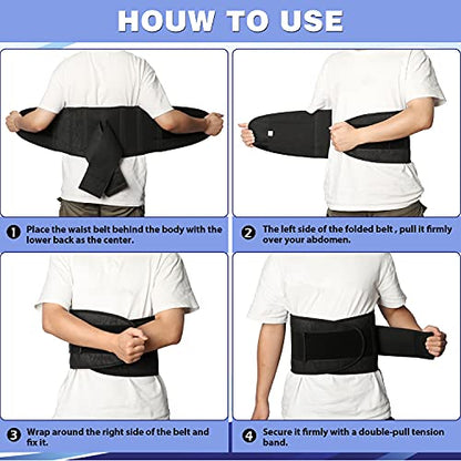 Back Brace for Lower Back Pain - Lumbar Support Belt for Women & Men - Relief Back Pain, Relief for Herniated Disc, Sciatica, Scoliosis 3XL/4XL(45"-53")