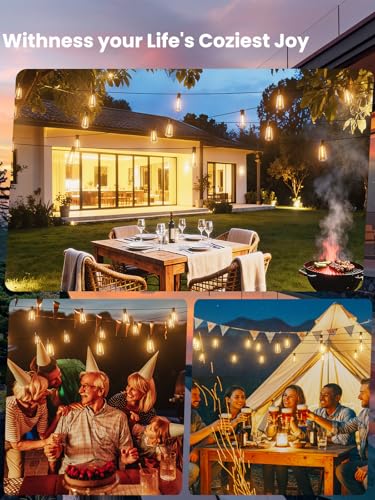 Svater 200 FT Outdoor String Lights LED, Waterproof for Outside Patio - size: 200FT