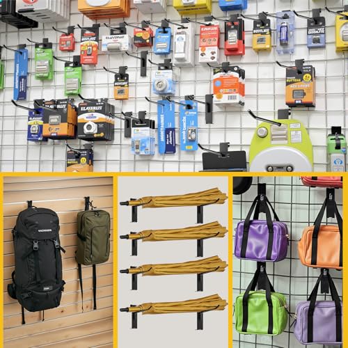 Gridwall Hooks 8 Inch, 60 Pack Metal Display Hooks for Grid Wall - size: 8 inch
