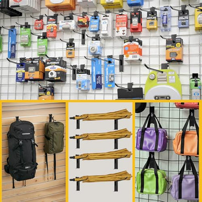 Gridwall Hooks 8 Inch, 60 Pack Metal Display Hooks for Grid Wall - size: 8 inch