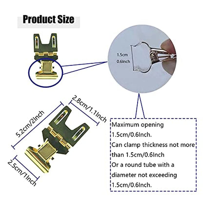 Metal POP Clip Sign Stand Holder, Advertising Display Gold, 10Pack - color: Gold, size: 10Pack