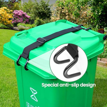 Trash Can Lid Lock Strap for Raccoons & Animals, 28-96 Gallon, 1 Pack