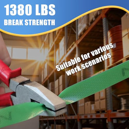 5/8"x.034"x3750ft Embossed Polyester (PET) Strapping Roll of 16"x6" Core Size 1380lbs Break Strength - size: 5/8"x3750'Embossed