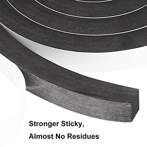 2 Rolls Foam Tape Weather Stripping Door Seal, 1'' W x 3/4'' T High Density Seal Strip Weather Stripping, Adhesive Weather Strip Total 16.5 Feet Long - size: 1'' W x 3/4'' T x16.5ft