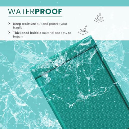 Small Green Bubble Mailers 4x8, Poly Padded Envelopes #000, 500 Pack - color: Green, size: 4"x8" / 500 Pack