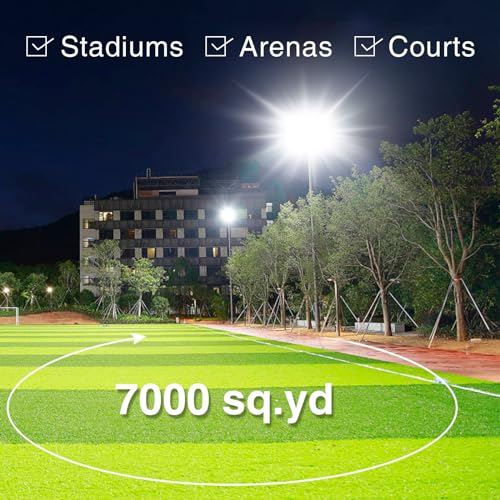 STASUN 600W 90000LM LED Flood Light Outdoor - Flying Series Ultra, 100-277V 5000K Daylight White, IP67 Waterproof Stadium Lights for Arena, Backyard, Parking Lot, Courts, ETL Certification - size: 600W
