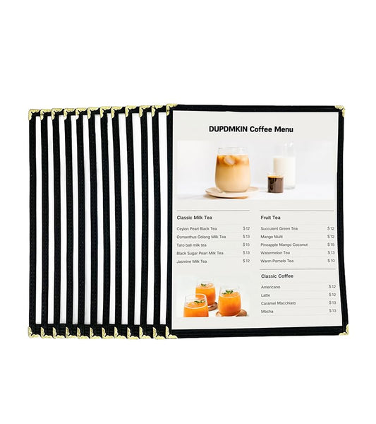 Menu Covers 8.5x11, 12 Pack Single Page Clear PVC Holder