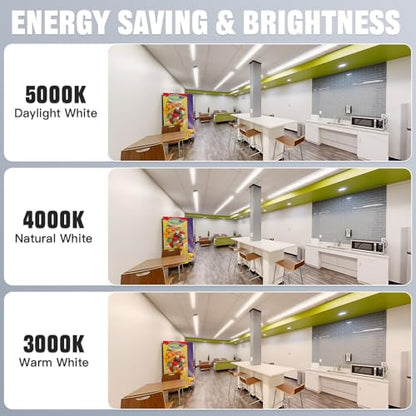 JTT 8FT LED Vapor Tight Light 120/100/80W Options, 0-10V Dimmable - 1Pack - size: 8FT (1-Pack)