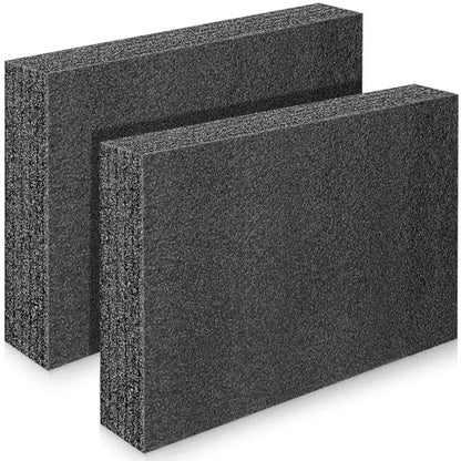 2 Pcs Polyethylene Foam Sheet 12 x 8 x 2.1 Inch Polyethylene Foam Insert Cuttable Packing Foam Block Foam Padding for Toolbox Storage and Crafts, Black