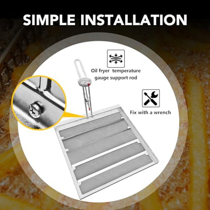 Commercial Deep Fryer Filter–13.75" x 13.6" Stainless Steel 550 Micron - size: 13.75*13.6