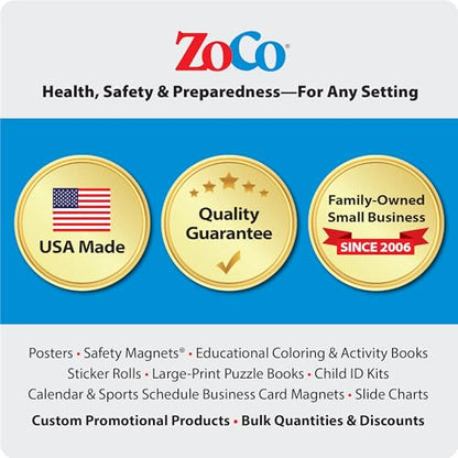 ZOCO – Active Shooter Safety Poster – Laminated 17x22 Emergency Preparedness Sign – Run Hide Fight Strategy for School, Workplace, or Public Building - size: 17x22