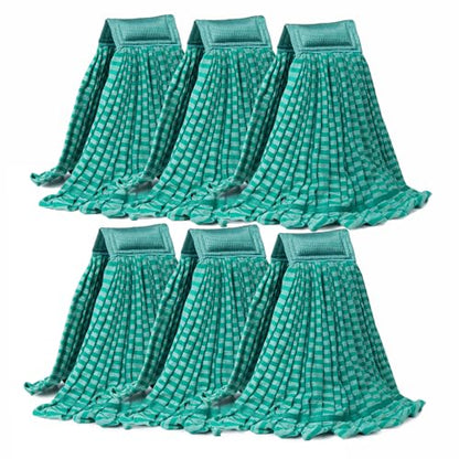 Large Microfiber Tube Mop Heads,Heavy Duty Mop Head,Highly Absorbent,Commercial Mop Head Replacement,Wet Mop Heads Replacement,for Hardwood, Tile, Laminate Floors (Green 6) - color: Green 6