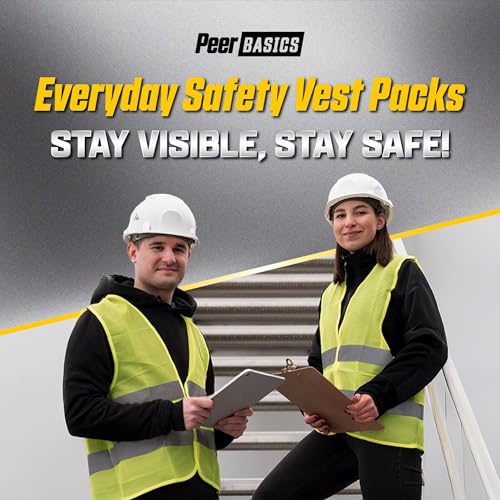 PeerBasics Safety Vests 5 Pack - Orange Reflective High Visibility, Men Women - color: Orange, size: 5