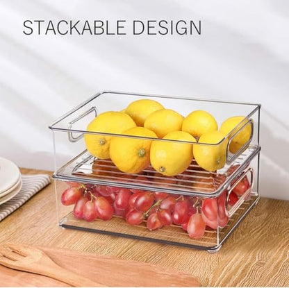 7 Pack Refrigerator Organizer Bins - size: 7 Pack