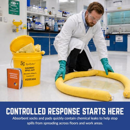 Spilfyter Hazmat Spill Kit in Reusable Bucket - style: HazMat Spill Kit