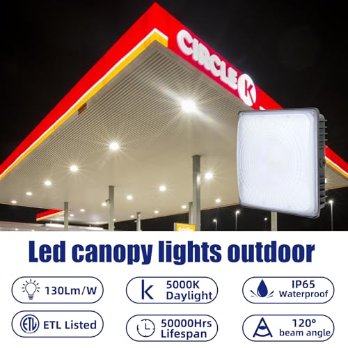 2Pack LED Canopy Light Fixture,8400Lm 70W,110V AC - size: Canopy-light