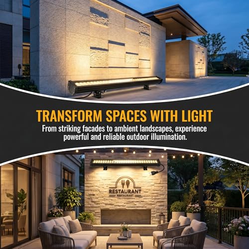 72W Wall Washer Light 40'' 2700K 120V IP67 Waterproof Plug-in - color: 2700K-Warm-White, size: 40"