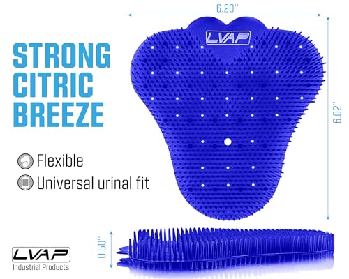LVAP Urinal Screen Deodorizer (12-Pack) - Anti-Splash Urinal Cakes, Toilet Deodorizer, Urinal Screens for Commercial Restrooms, 5,000 Flushes, Ocean Breeze Scent - color: Blue 12pcs, size: 1 Count (Pack of 12)