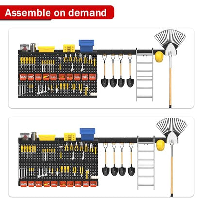Ultrawall Pegboard Wall Organizer, 48 X 36 inch Garage Storage Pegboard - color: Black
