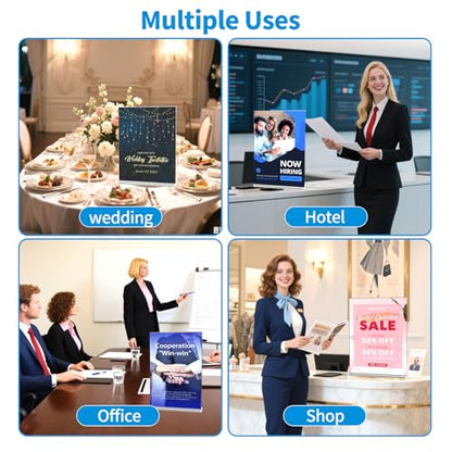 Acrylic Sign Holder 8.5 x 11 Inch, 3 Pack Clear Double-Sided T-Shape Tabletop Display Stands for Menus, Flyers, Signs, and Photos - size: 3 Pack 8.5x11