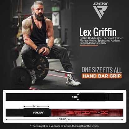 RDX Lifting Straps for Weightlifting –100% Cotton Heavy Duty Gym Wrist Strap with 5MM Neoprene Padding, 60CM Anti-Slip Hand Grip Wraps for Deadlifts Powerlifting Workouts Strength Training, Men Women - color: Dotted Black
