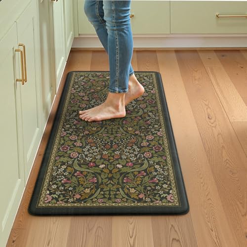 Collive Cushioned Anti Fatigue Kitchen Sink Mats, Olive Green 20"x39" - color: Olive Green, size: 20"W x 39"L