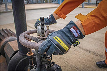Ironclad HEATWORX HEAVY DUTY FR; Fire Resistant Gloves, handle hot items – up to 600°F (315 °C), (1 Pair), Size X-Large (HW6XFR-05-XL), Black/Dark Grey - size: X-Large (Pack of 1)