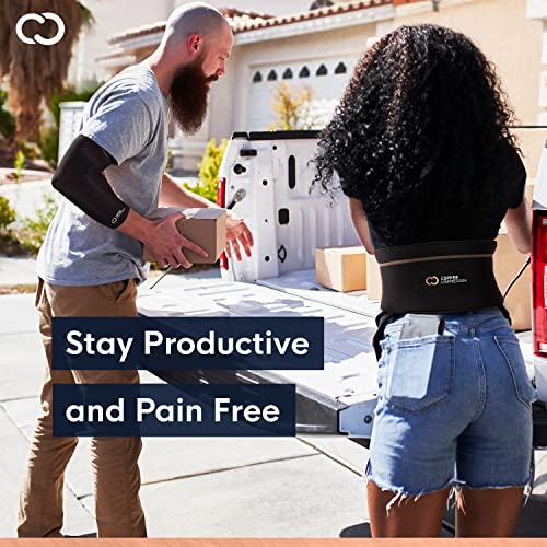 Copper Compression Back Brace. Copper Infused Lumbar Support for Lower Back Relief, Sciatica, Herniated Disc, Scoliosis, Pain & Strains. Adjustable & Breathable. Fits Men & Women (Waist 28" - 34") - size: Small/Medium (Pack of 1)