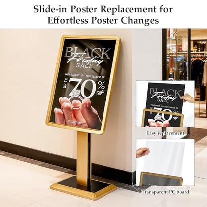 lesolar Adjustable Floor Standing Sign Holder Display, 21" x 29"Menu Stand