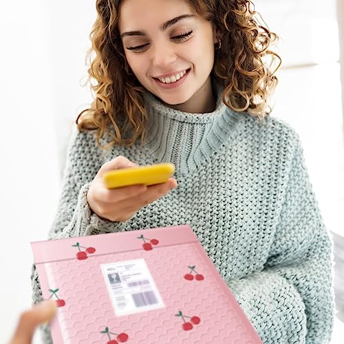 Cozymood Bubble Mailers 6x10 25 Pack Pink Custom Designer Padded Envelopes - color: Cherry, size: 6x10" 25PC