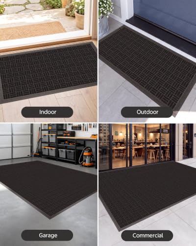 Front Door Mat, Heavy Duty Indoor Outdoor Entry Mat, 3'x5' - size: 3' x 5' (Rectangular)